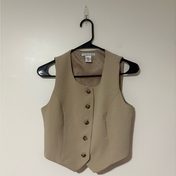 Christian Lacroix Tops - NWOT Christian Lacroix Beige Vest sz 2